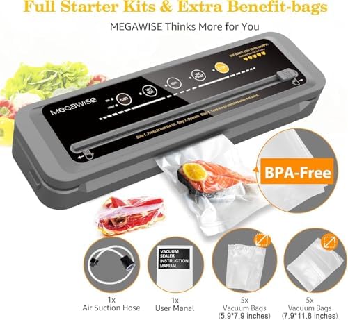 MegaWise Vacuum Sealer Machine | 80kPa Suction Power | Vac Seal Machine - Image 4