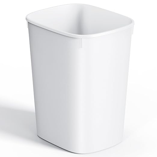 CEROELDA Small Bathroom Trash Can, 2.6 Gallon Slim Mini Garbage Can Small Trash Bin Plastic Waste Basket for Dorm Room, Bedroom, Office, Toilet (White)
