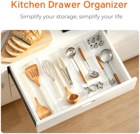 4 Pack 2.36" High Shallow Drawer Dividers, 12.5"-21.3" Expandable - Image 5