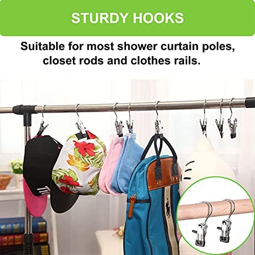 Boot Hangers Clips, 100 Pack Black Laundry Hooks Hanging Clips Clothes Pins Closet Hanger Organizer Clamps Socks Towel Clips - Image 6