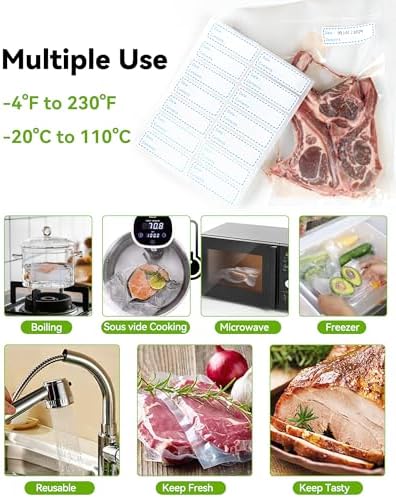 Vacuum Storage Bags, Vacuum Seal Bags for Food, 8x11 Inch Quart Bags 600pcs - Image 5