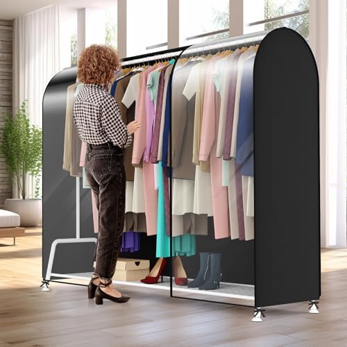 Zilink Extra Large Garment Rack Cover Clothes Rack Cover 72 in - Image 2