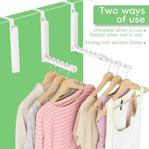 Foldable Over the Door Hooks, Over the Door Hanger for Space Saving - Image 3
