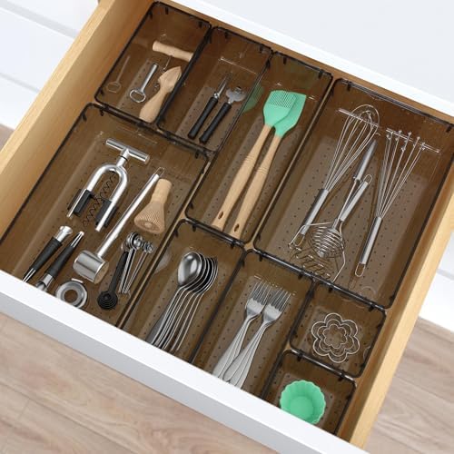 28 PCS Plastic Drawer Organizers Set, 4 Size Desk Drawer Organizer Trays - Image 6
