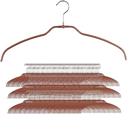 Mawa by Reston Lloyd Silhouette Ultra-Thin Series, Non-Slip Space Saving Shirt Hanger, Style 42/FT, Copper, Pack of 180 by Mawa