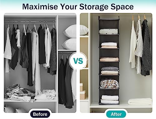 YOUDENOVA Hanging Closet Organizer, Closet Organizers and Storage, Grey - Image 4
