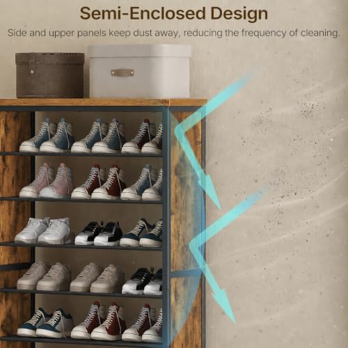 YATINEY 10-Tier Tall Shoe Rack, Large Shoe Storage Organizer for Closet - Image 4