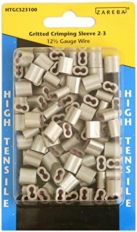Zareba Systems HTGCS23100 Gritted Wire Crimping Sleeve 2-3 - Splice Wire, in-Line Strainers & Loops at End Posts by Zareba