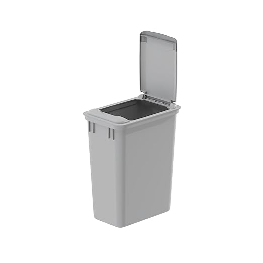 Dowell Wastebasket Trash Can Container, Plastic Garbage Bin, Stackable, for Kitchen, Office, Home & Commercial Use, Fits Under Sink/Desk - Grey (1, 35 QT LID Only)