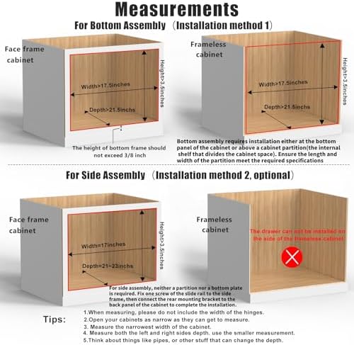 Mulush 16”W x 21”D x 3‘’H Soft Close Slide Out Wood Drawer Organizer for Kitchen, Finished, (Cabinet Opening>17.5 inches for Bottom Assembly, Opening= 17 inches for Side Assembly) - Image 4