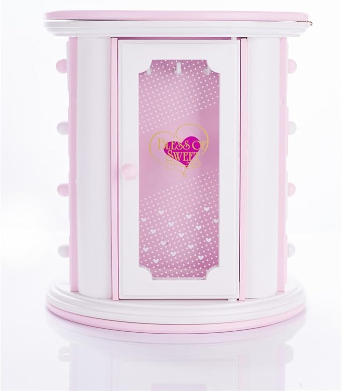 Renawe Girls Musical Jewelry Box Necklace Storage Accessories Gifts Cute Kids Jewelry Boxes for Little Girl Toddler Children Jewelry Organizer Best Girls Birthday Gift Stuff Child Music Jewelry Box
