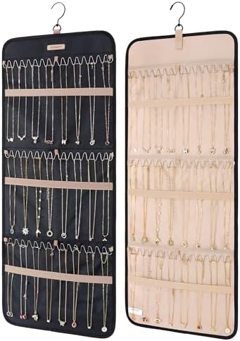 BAGSMART Hanging Necklaces Organizer Jewelry Holder, 1 piece, Large Black by BAGSMART