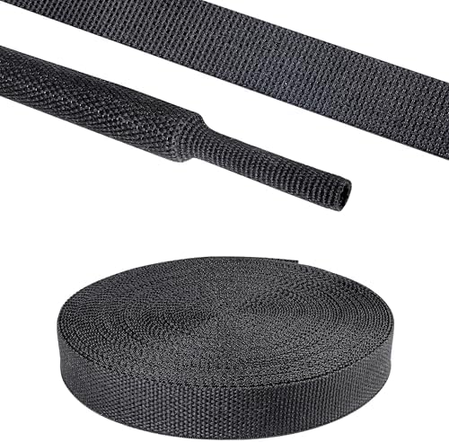 2 in 1 Heat Shrink Braided Sleeving Fabric Tubing 3/8"-22FT by Sunnarepoon