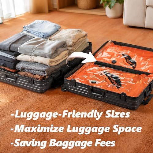 Travel Vacuum Bags with Cordless Electric Pump, 22 Combo Compression Packing Cubes for Clothing Clothes, Luggage Suitcase Organizer, Space Saver Vacation Cruise Travel Essentials, Multicolor - Image 2