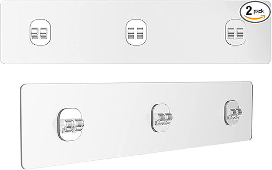 2PCS Shower Caddy Adhesive Replacement,Shower Shelves Adhesive Strip Pad Shower Organizer Sticker Replacement Bathroom Heavy Duty Strong Sticky Wall Adhesive