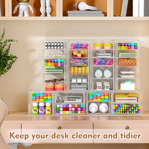 ARSTPEOE 22-Drawer Acrylic Storage & Makeup Organizer for Desk, Bath - Image 2