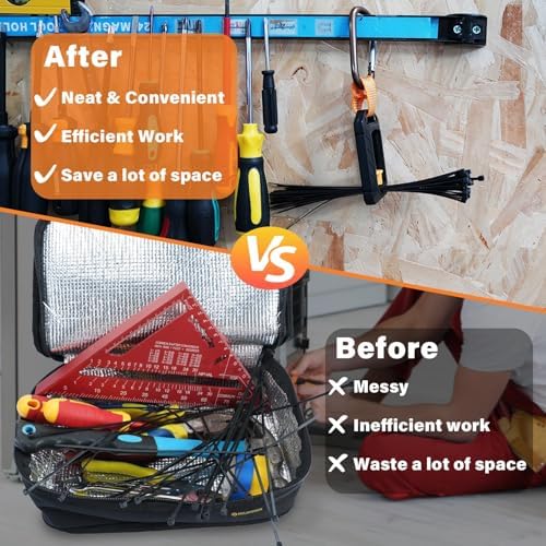 Melotough Zip Tie Holder, Reusable Zip Tie Organizer Band, Cable Tie Holder, Cable Tie Bracket for Multi-Purpose Indoor and Outdoor Use, Black, 3Pcs, ABS Plastic - Image 3