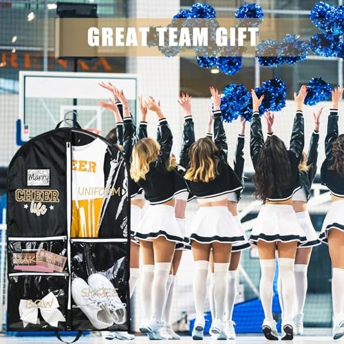 Blushtier 40" Cheer Uniform Garment Bag Cheerleading, Black,Gold - Image 5