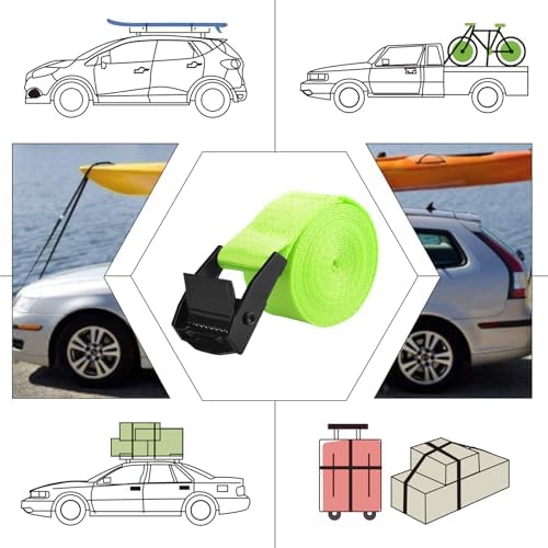 TRIWONDER Tie Down Straps Lashing Straps with Cam Buckle Nylon Webbing Heavy Duty Adjustable for Battery Kayak Motorcycle Cargo Packing - Image 6
