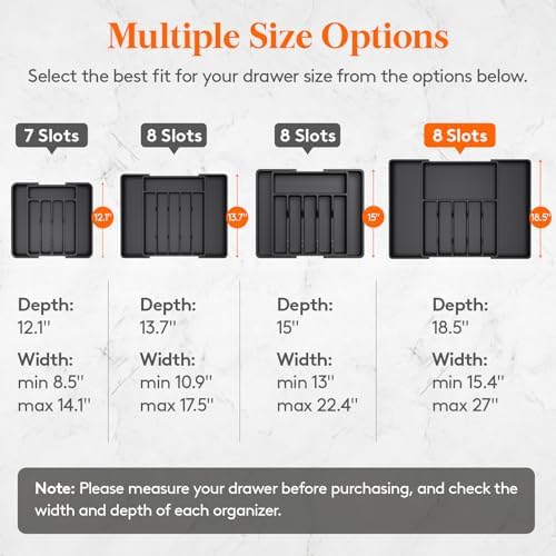 Lifewit Extra Large Silverware Drawer Organizer, Expandable Utensil Tray - Image 2