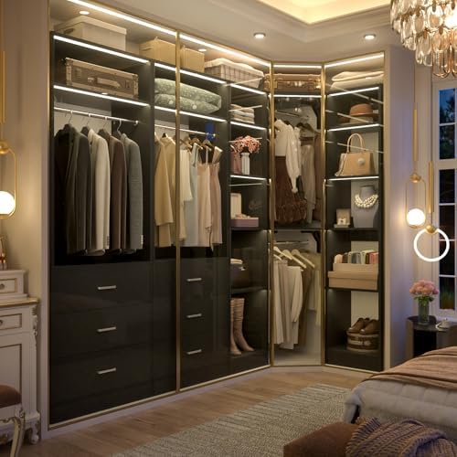 Besiost Corner Closet System with 6 Drawers, Corner Closet Organizer System - Image 3