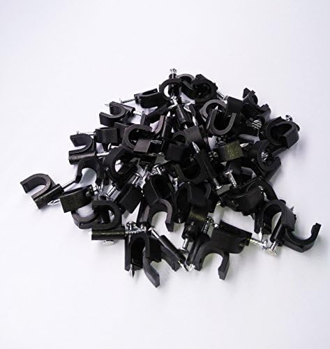 100 Pack Nail in Cable Clips Ethernet Cable Nails Tacks Clips 8mm for Electrical, Ethernet, Dish Wire, Coax Cable, RG6, RG59, CAT6, RJ45 Cable - Image 2