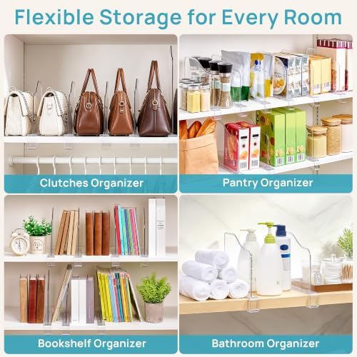 Vtopmart 12 Pack 7.5in Height Shelf Dividers for Closet Organization - Image 7