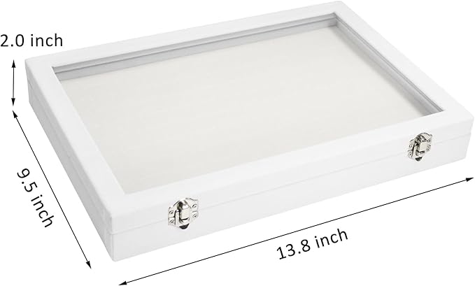 Vicoter Rings Organizer Tray 100 Slot Velvet Ring Earring Storage Box TranSparent Cover Jewelry Store Ring Display Box Jewelry Display Cabinet for Girl Wife Mother