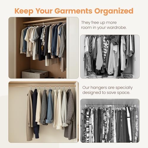 Plastic Short Neck Hangers 40 Pack Ultra-Thin Space-Saving ABS 360° Swivel Hook Ideal for Closet Organization Fits Coats Shirts Dresses & More (40, Black) - Image 6