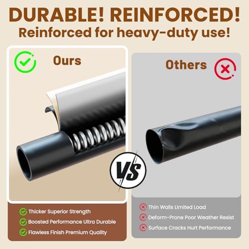 100% Blackout Room Divider Curtains Sets Black 1 Panel W100 x L96in No Drill Curtain Rods(H) 43-120×(W) 35-100 in for Bedroom Privacy Partition Separator - Image 4