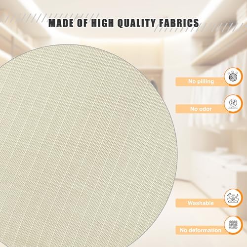 Hanging Closet Organizer 4-Shelf, Oxford Fabric Wardrobe Storage, Beige - Image 4