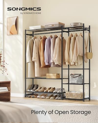 SONGMICS Portable Closet Wardrobe, Freestanding Clothing Rack - Image 2