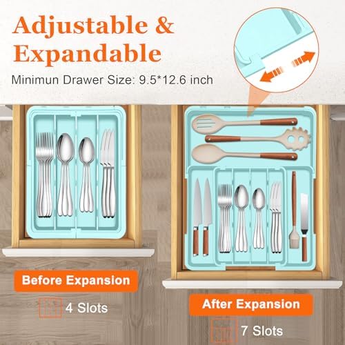 Spaclear Expandable Silverware Drawer Organizer, Utensil Tray for Kitchen - Image 3