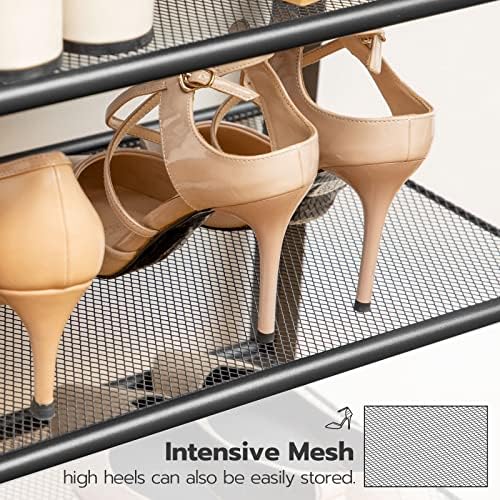 HOOBRO 10-Tier Shoe Rack for Entryway, 29.5" L Shoe Storage Organizer, Large Capacity Shoe Shelf for Closet, Front Door Entrance, Hallway, Holds 36-40 Pairs of Shoes, Greige and Black BG107XJ01 - Image 7