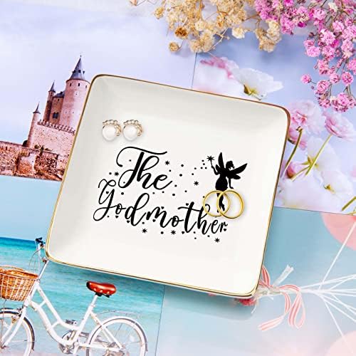 NZY Jewelry Holder for Godmother - Birthday, Baptism, Mother's Day from Godchild - Trinket Tray, Ring Dish for Godmom - Image 2
