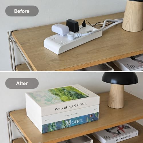 Book Shape Decorative Cable Management Box - Expandable Cable Organizer Box with Magnetic Closure for Home & Office (Gogh Monet, Large Set) - Image 2