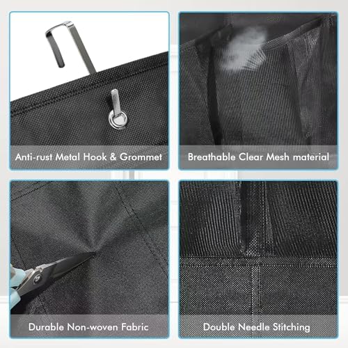 Over the Door Shoe Organizer 24 Extra Large Pockets Hanging Shoe Rack Holder for Closet Storage Hanging Shoe Organizer - Image 6
