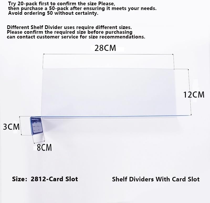 20 Pcs 28 * 12CM 1MM Shelf Divider for Library Labels;Bookshelf Labels;Book Number prompts;Bookshelf Separation Classification;File Guides - Image 2