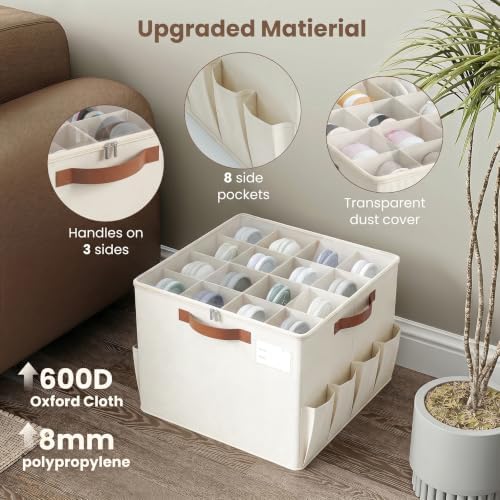 Varhomax Shoe Organizer Box for Closet, Fabric Storage Basket - Image 5
