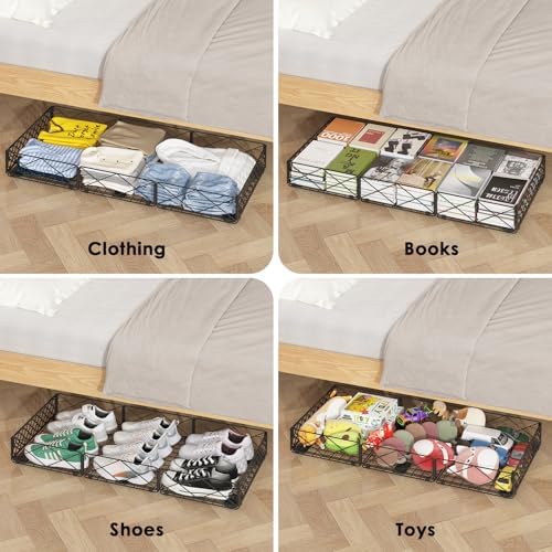 NADAMOO Low Profile Under Bed Storage with Wheels, 5.4" Ultra-Thin, 2 Pack - Image 5