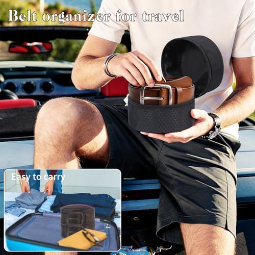 Belt Organizer Case,Travel Belt Storage Holder for Closet Drawer - Image 3