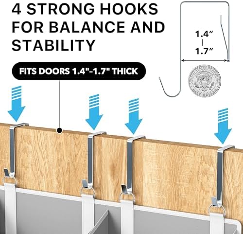 Simple Houseware Extra Large Heavy Duty 10 Pockets Over the Door Organizer - Image 4