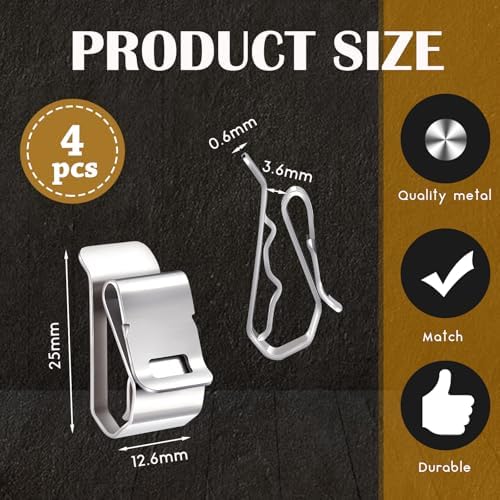 Dunzy 4 Pcs Solar Wire Clips Stainless Steel S Clip, 0.2 to 0.3 Inch - Image 2