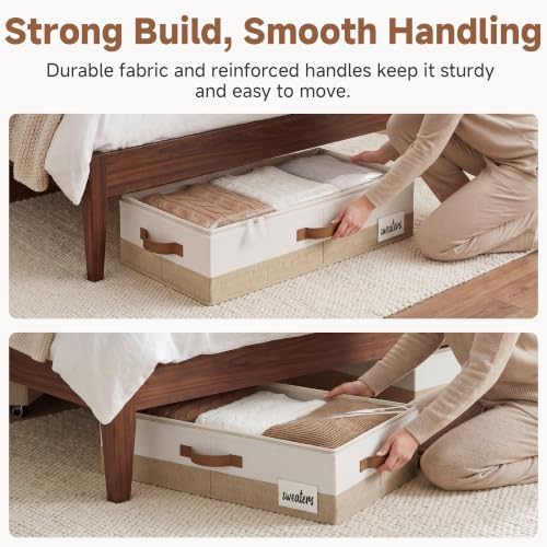 StorageWorks 5 Inch Low Profile Under Bed Storage Containers with Clear Lid - Image 4
