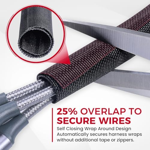 Automotive Mesh Woven Wire Sheathing Split Wire Loom 5/16"-22ft - Image 4