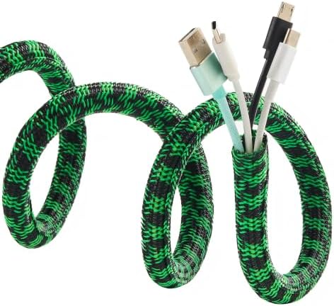Cable Sleeve 3/8 Inch x 50FT Self-Wrapping Wire Loom by QCSIW