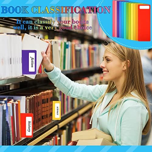 TaoBary 60 Pcs Library Book Dividers with Stickers 4 x 12 Inch 12 Colors - Image 4