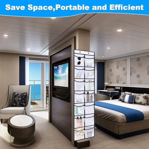 CTTZCKJ Over The Door Organizer For Cruise Ships|Magnetic Door Organizers with 14-Pocket for Cruise Ship|61"x11"|Cruise Over the Door Organizer,Magnetic Shoe Rack for Cruise,Behind-Door Storage - Image 6