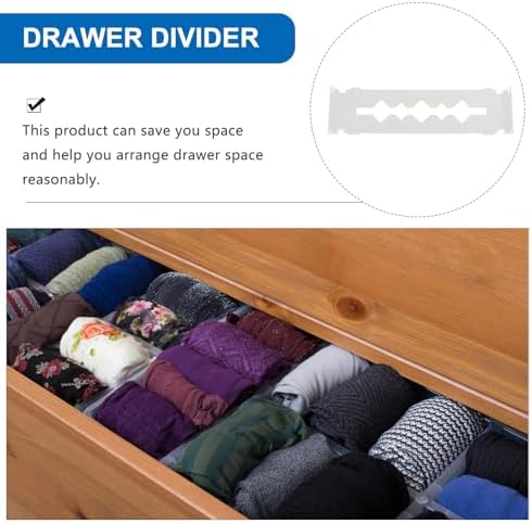 KICHOUSE Expandable Adjustable Drawer Divider Organizer, Retractable White Plastic Partition for Home and Office Storage, Multipurpose Drawer Separator Board for Desk and Dresser - Image 3