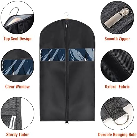 Univivi Suit Bags Garment Bags for for Hanging Clothes, 43 Inch, Set of 8 - Image 3